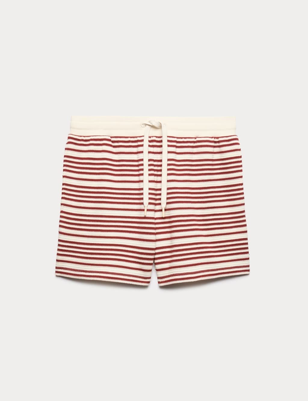 Marks & Spencer M&S Cotton Rich Variegated Stripe Shorts Paprika - 1