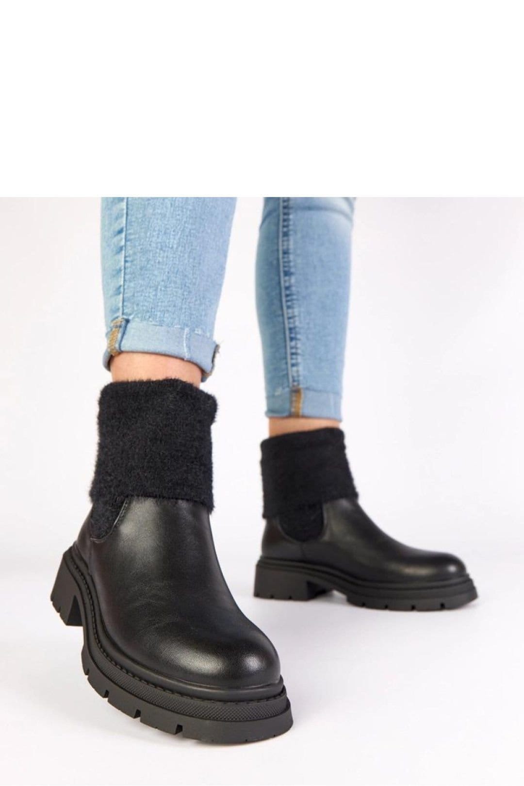 Love Lace Love Lace Women's Gemre Ankle Boots with Elastic Insert & Decorative Upper in Black - 4