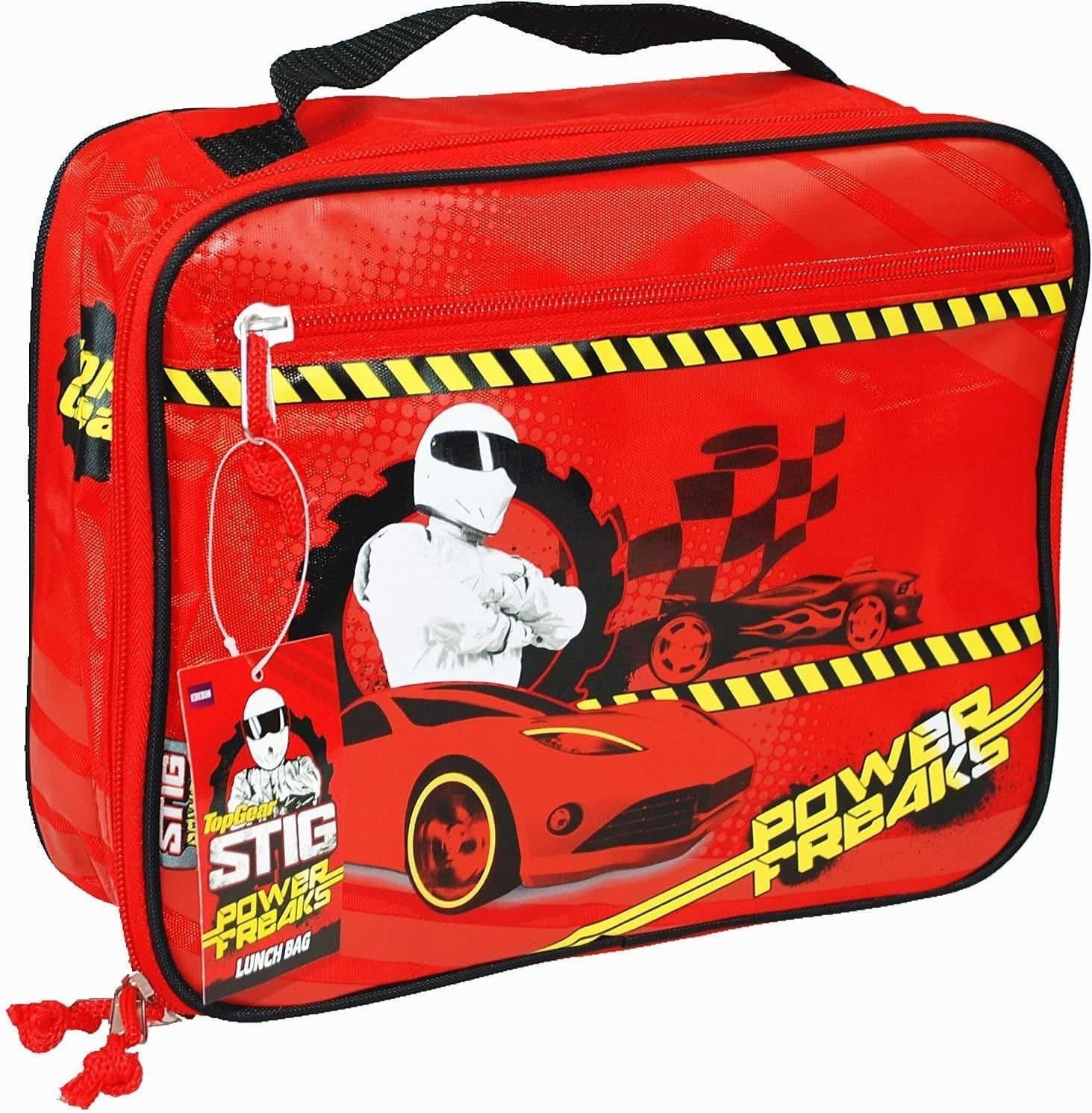 BBC International BBC International Men's The Stig Power Freaks Insulated Lunch Bag in Red