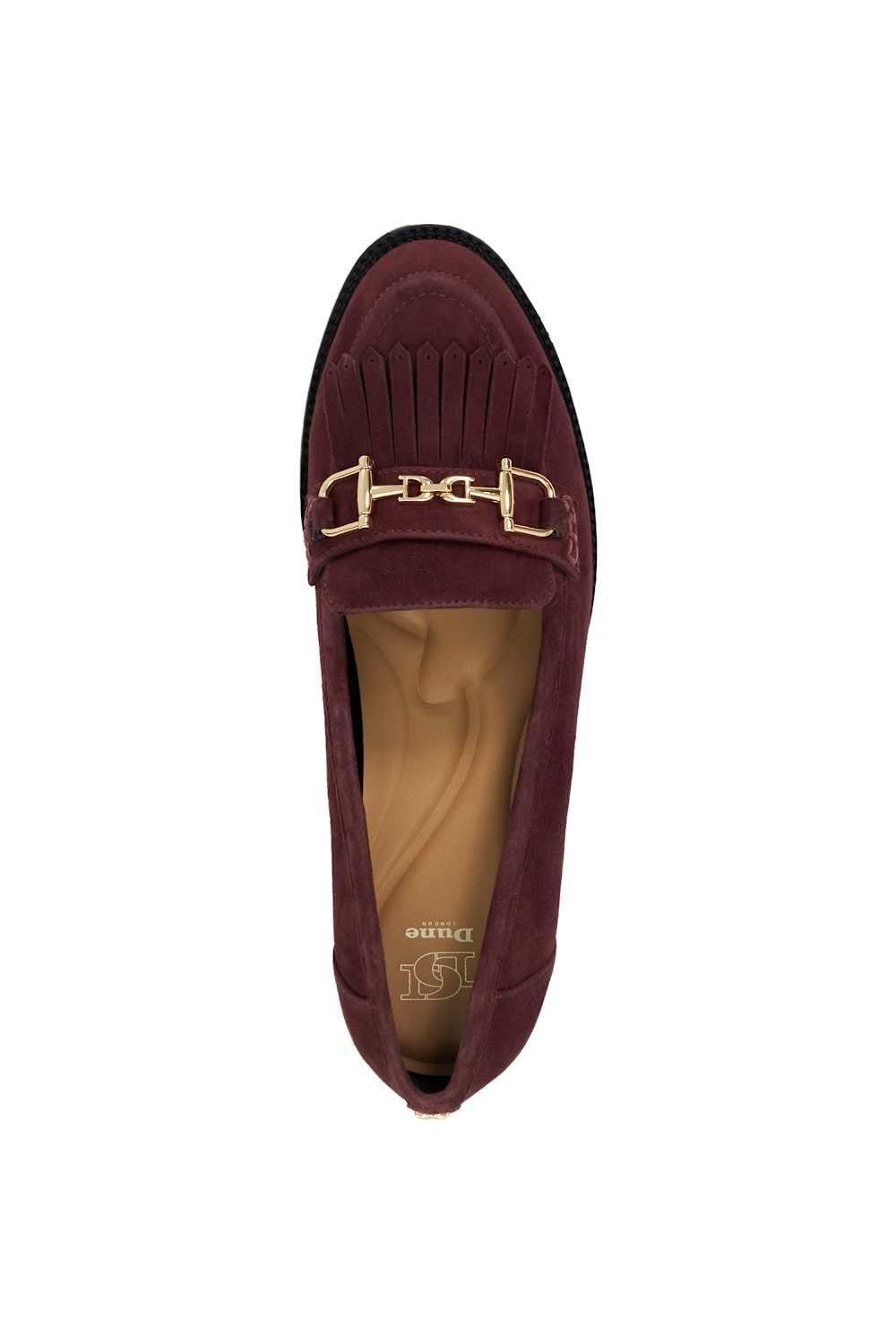 Dune London Dune London Women's 'Galaktik' Suede Loafers in Red - 4