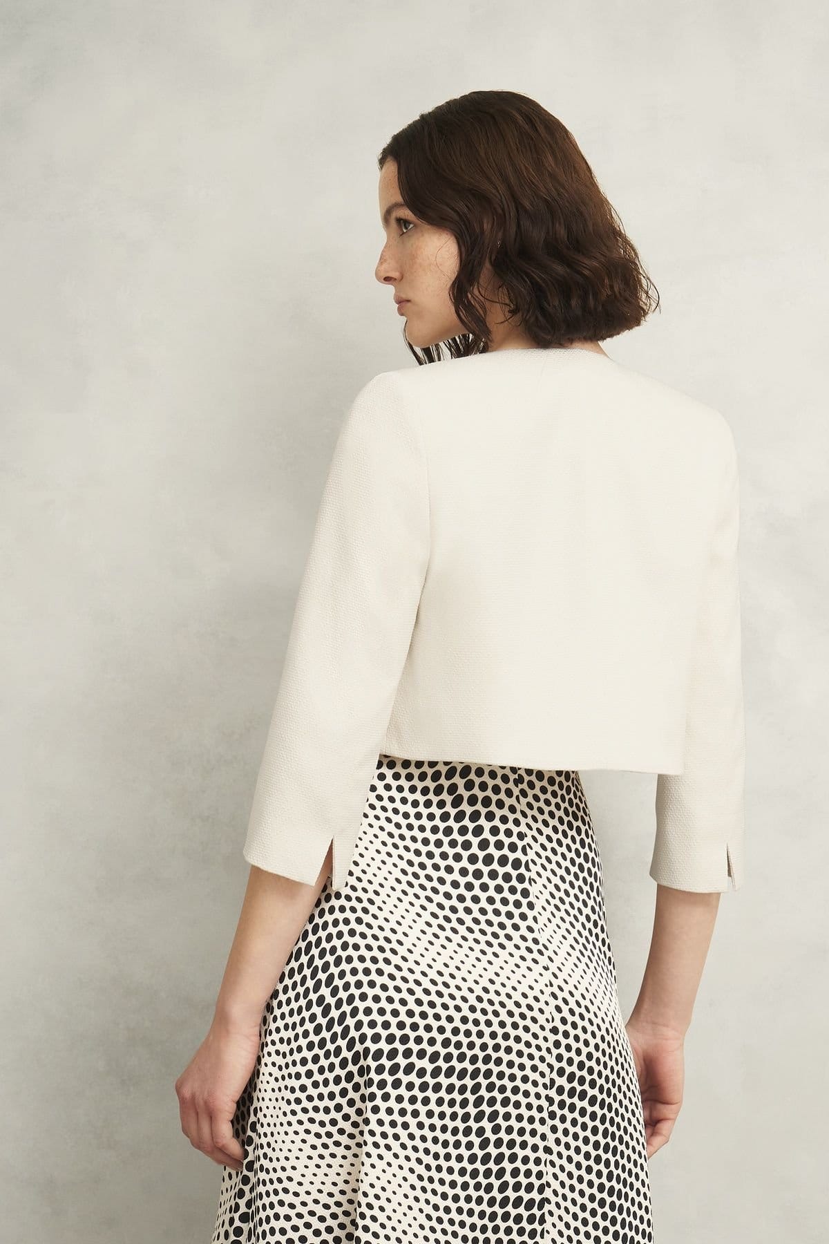 Hobbs London Hobbs London Women's Arizona Cropped Jacket in Cream - 4