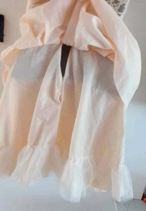 Jones + Jones cream lace skater prom dress coquette ballerina mini occasion dress uk 8 y2k - 1