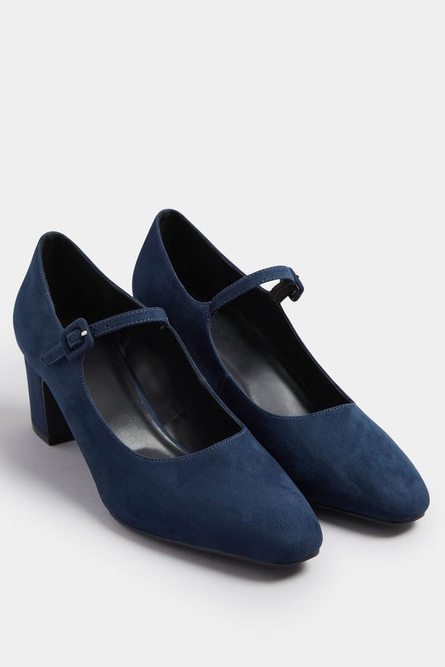 Long Tall Sally Long Tall Sally Women's Mary Jane Block Heel in Dark Navy - 2