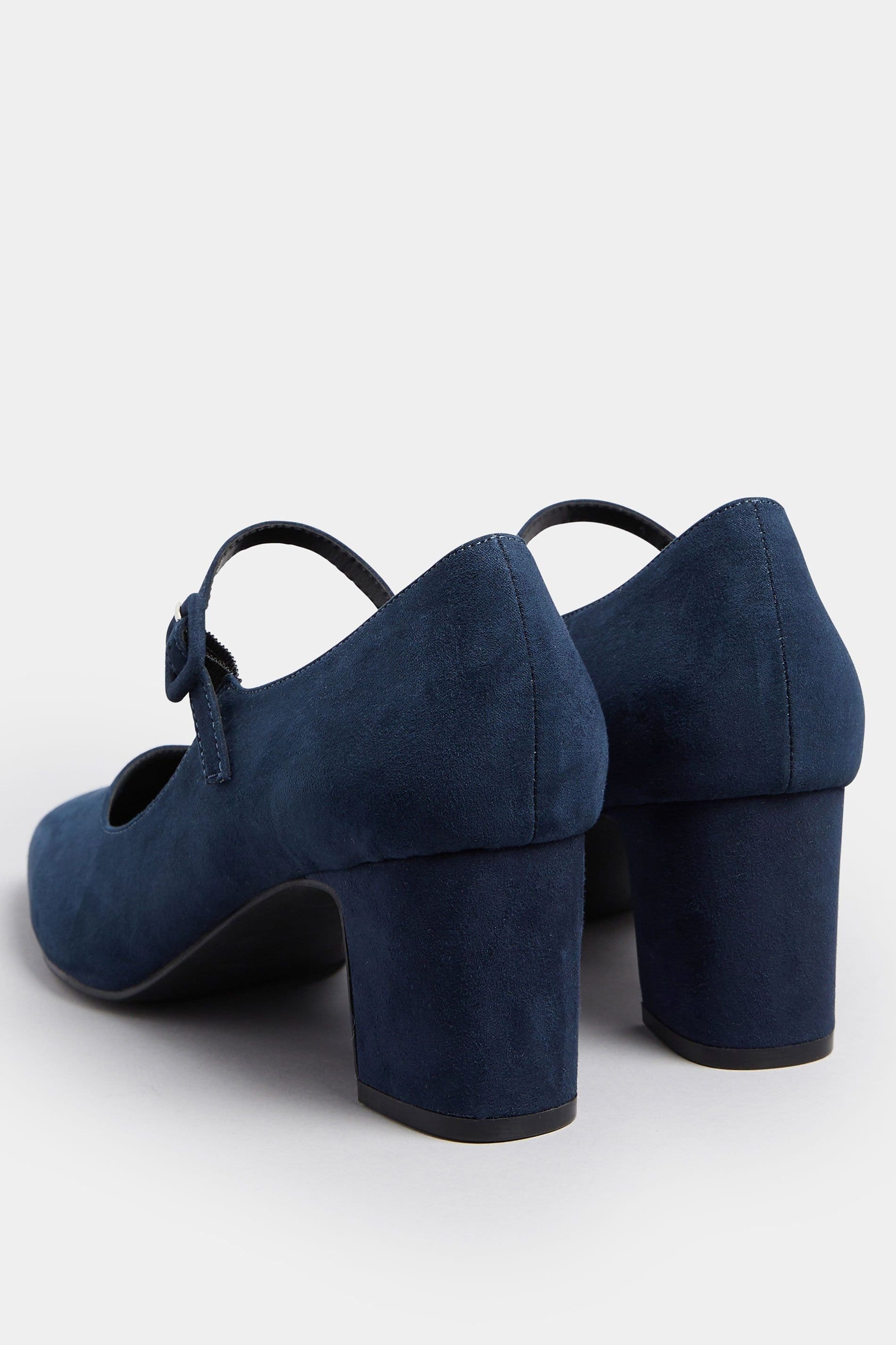 Long Tall Sally Long Tall Sally Women's Mary Jane Block Heel in Dark Navy - 4