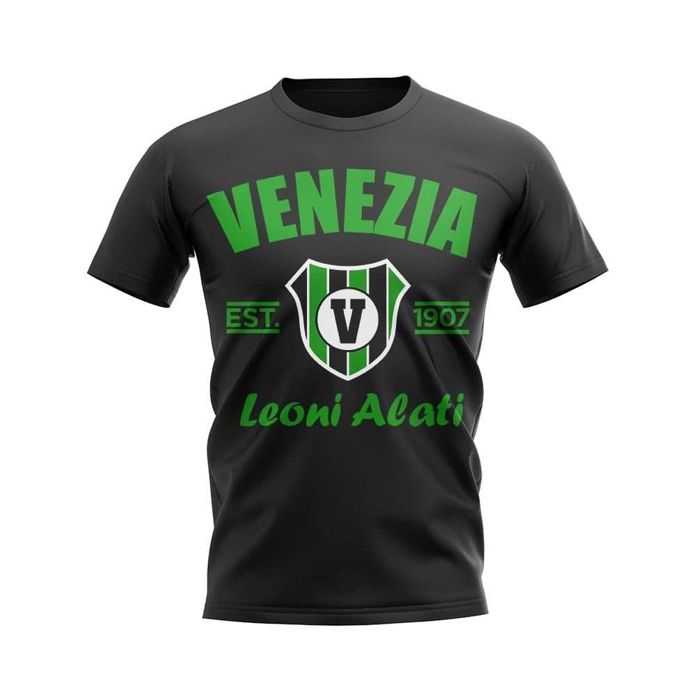 Venezia Venezia Men's Personalised Established Football T-Shirt in Black