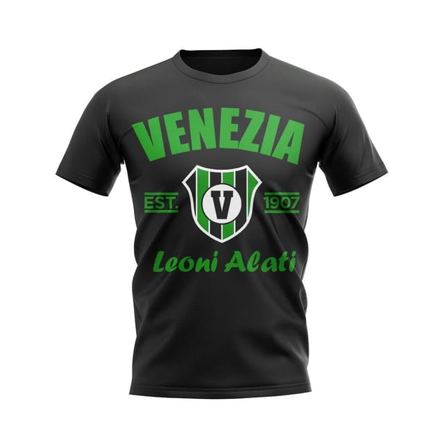 Venezia Venezia Men's Personalised Established Football T-Shirt in Black - 2