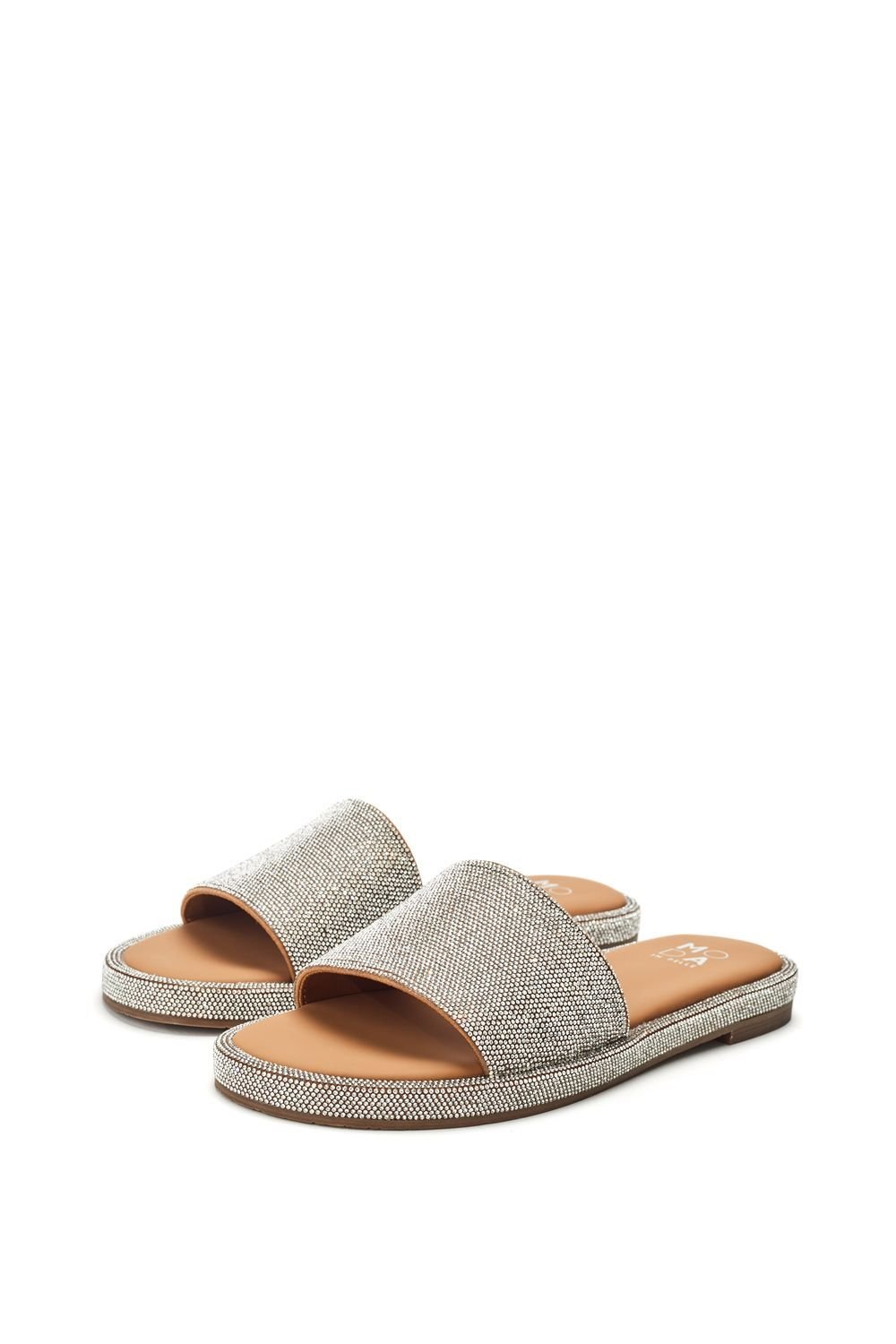 Moda In Pelle Moda In Pelle Women's 'Jaz' Metallic Sandals in Silver - 2