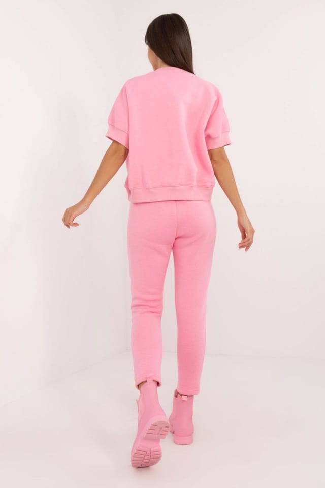 Love Lace Love Lace Women's Insulated Cotton Polyester Sweatshirt Pants Set Style 202083 in Pink - 3