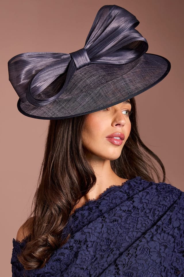 Coast Coast Women's Bow Detail Fascinator in Navy - 2