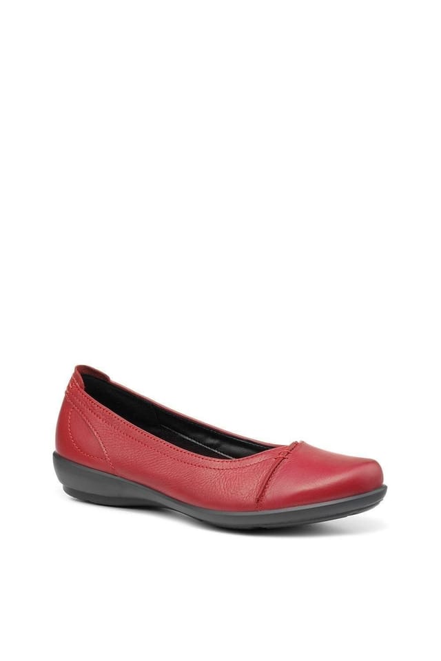 Hotter Hotter Women's Wide Fit 'Robyn II' Ballet Pumps in Red - 2