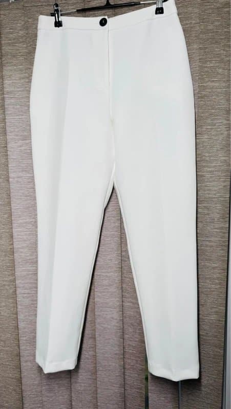 ASOS ASOS white tailored trousers high waist straight leg UK 10