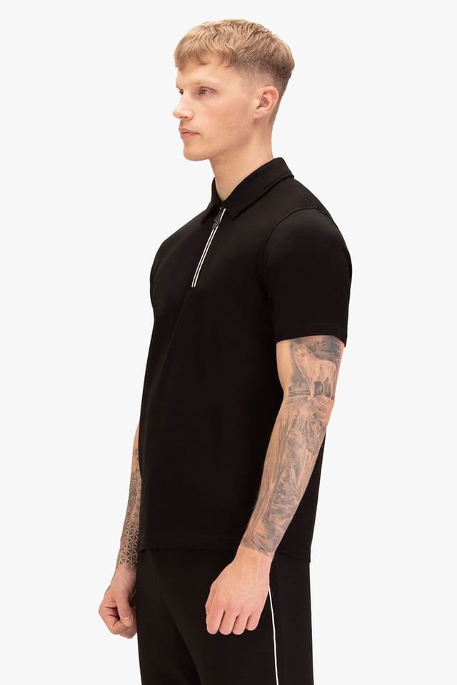 Luke 1977 Luke 1977 Men's Opal Zip Polo in Black - 3