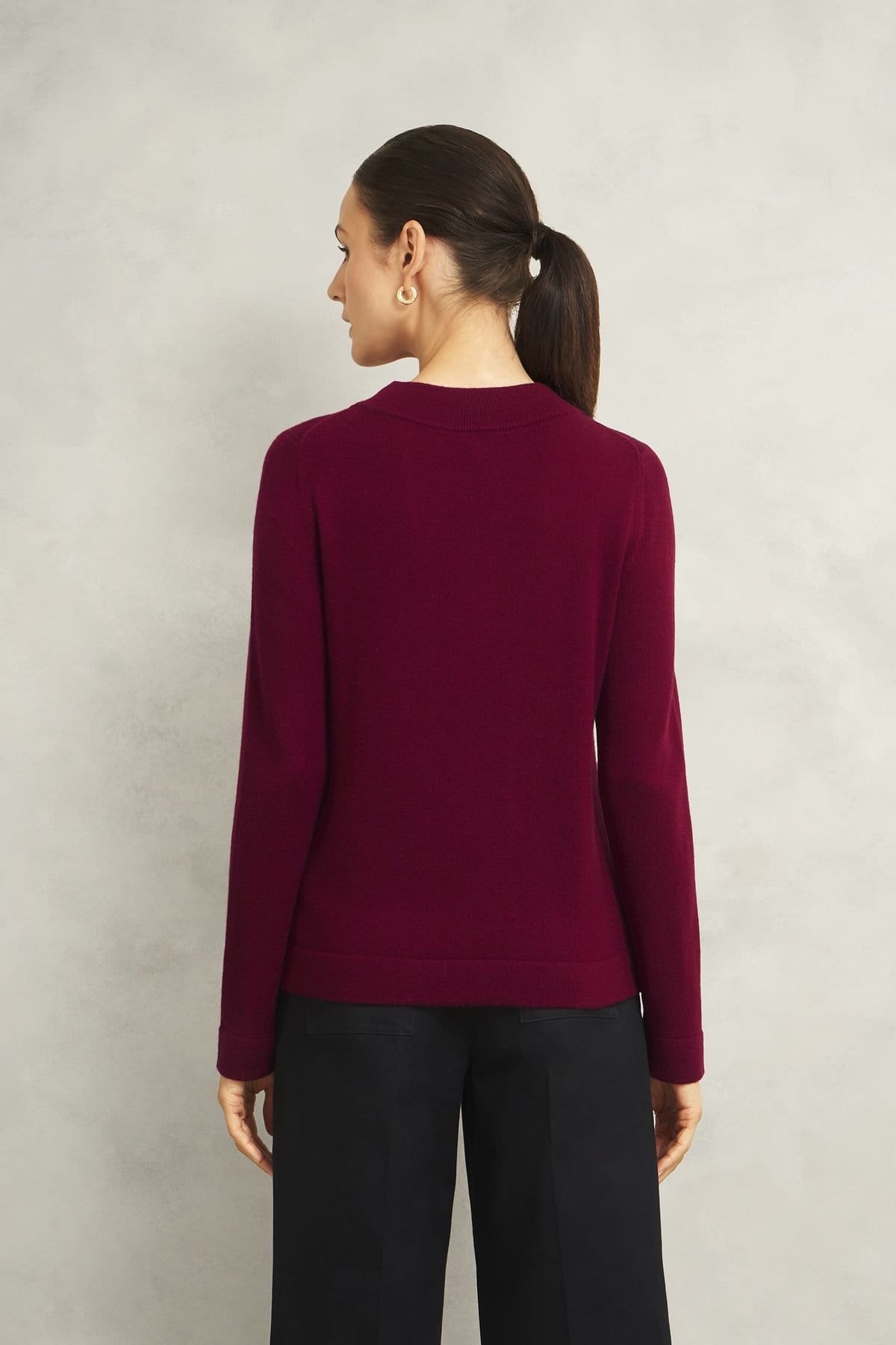 Hobbs London Hobbs London Women's Talia Jumper in Wine - 4