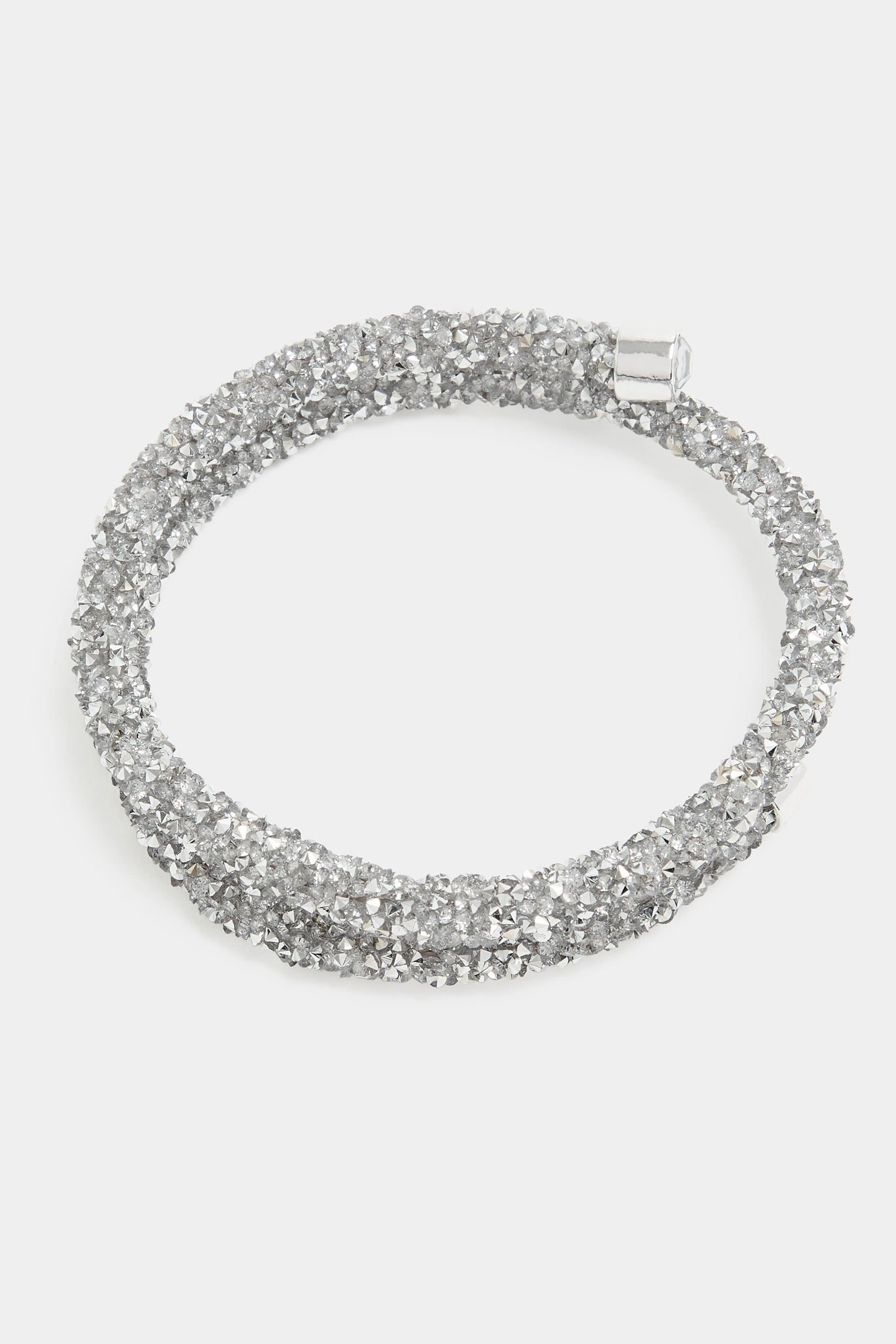 Yours Silver Sparkle Coil Wrap Bracelet