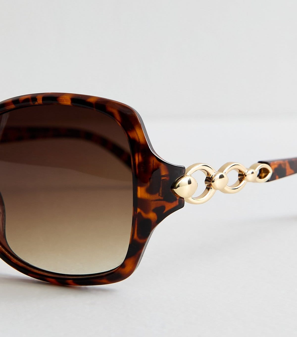New Look Brown Tortoiseshell Round Frame Sunglasses New Look - 4