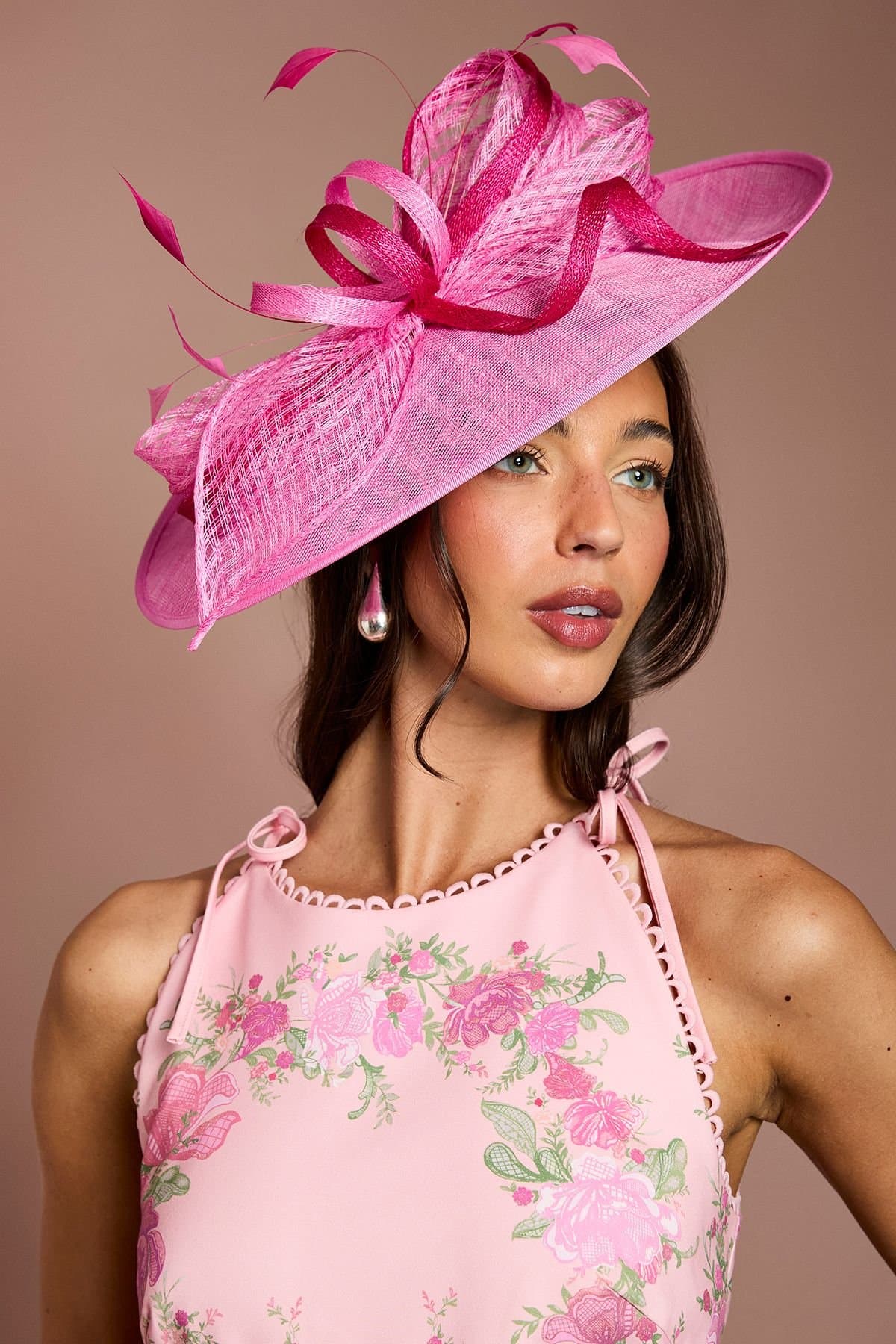 Coast Coast Women's Open Weave Detail Loop Fascinator in Pink
