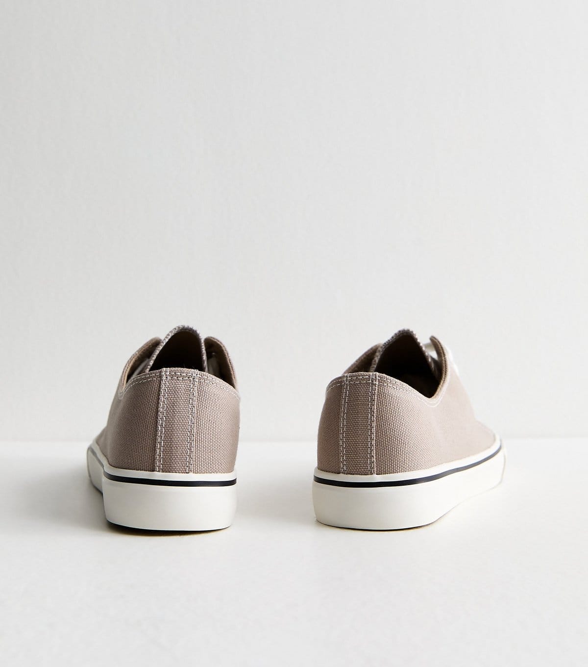 New Look Women's Light Brown Canvas Lace Up Trainers Vegan New Look - 4