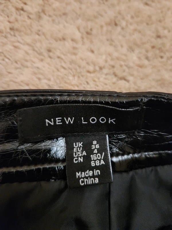 New Look New Look black faux leather skirt