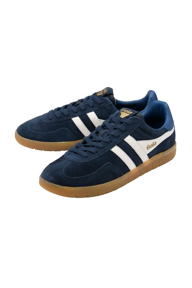 Gola Classics Gola Classics Men's 'Atlas' Suede Lace-Up Trainers in Mid Navy - 3