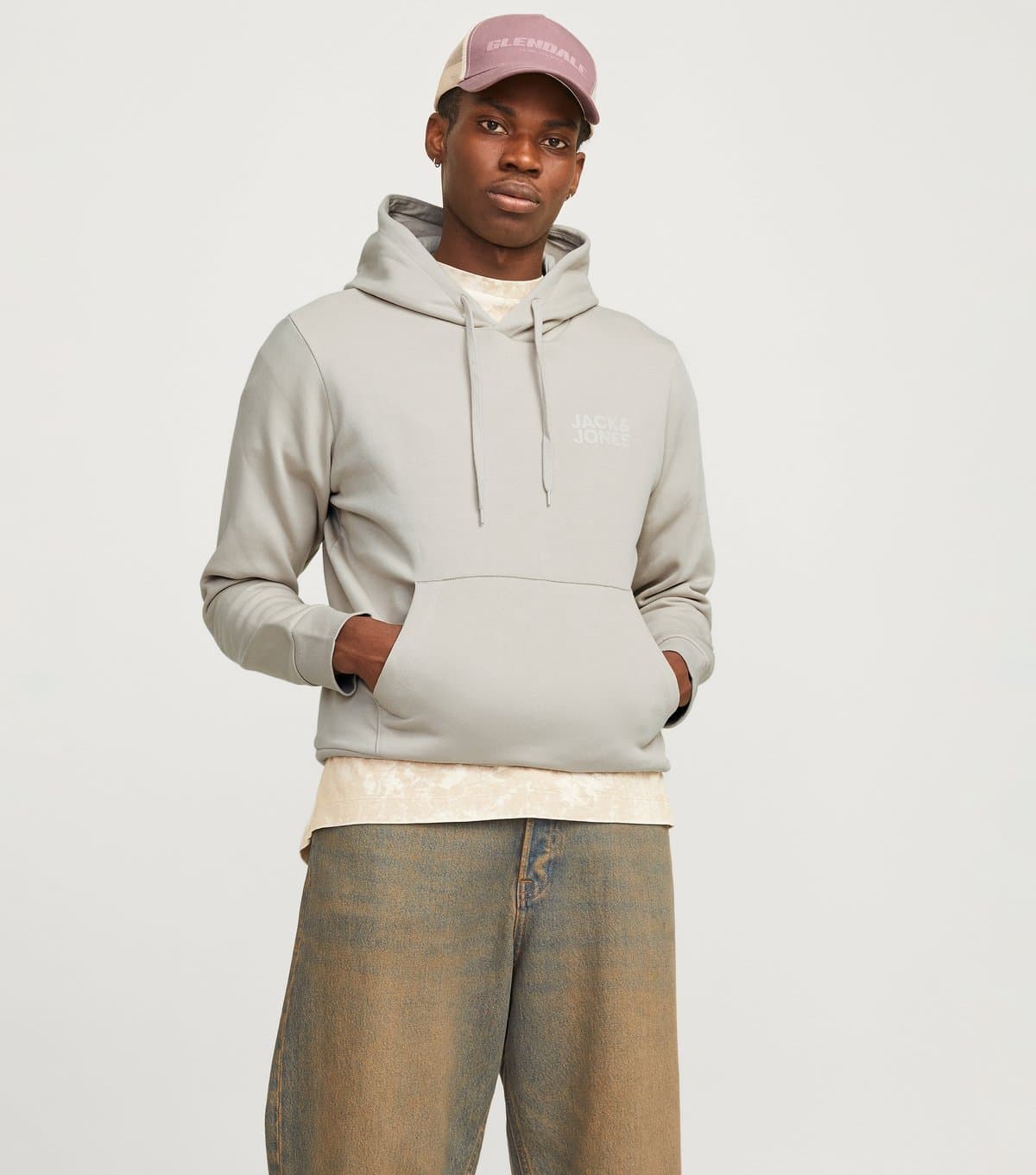 jack & jones Men's Grey Logo Print Sweatshirt Jack & Jones New Look