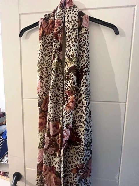 Matalan Leopard & Floral Print Scarf – One Size