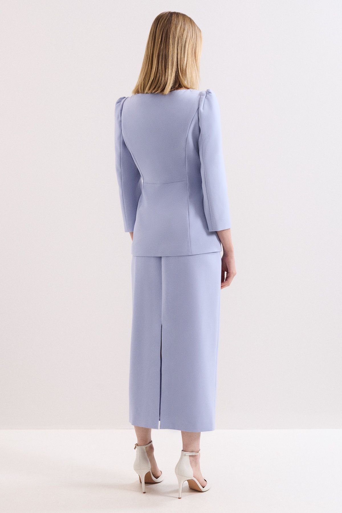 Phase Eight Phase Eight Women's Gabriela Tailored Midi Dress in Baby Blue - 4