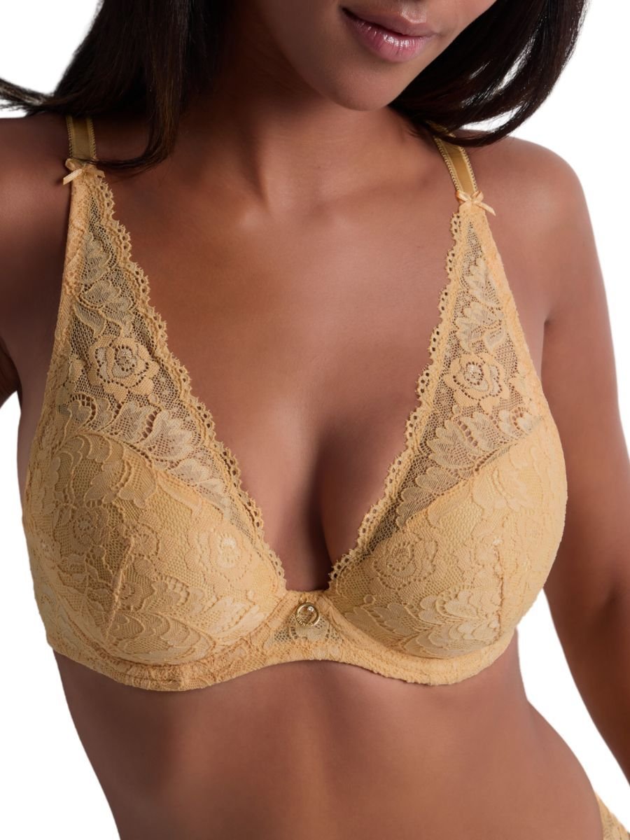 Aubade Aubade Women's Rosessence Care High Apex Plunge Bra in Yellow - 3