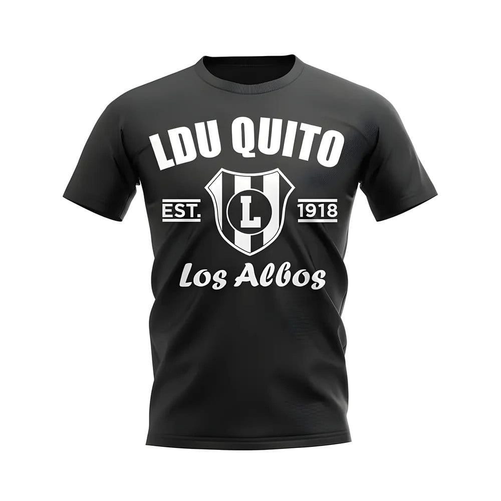 LDU Quito LDU Quito Men's Mens Established Football T-Shirt Black - 1