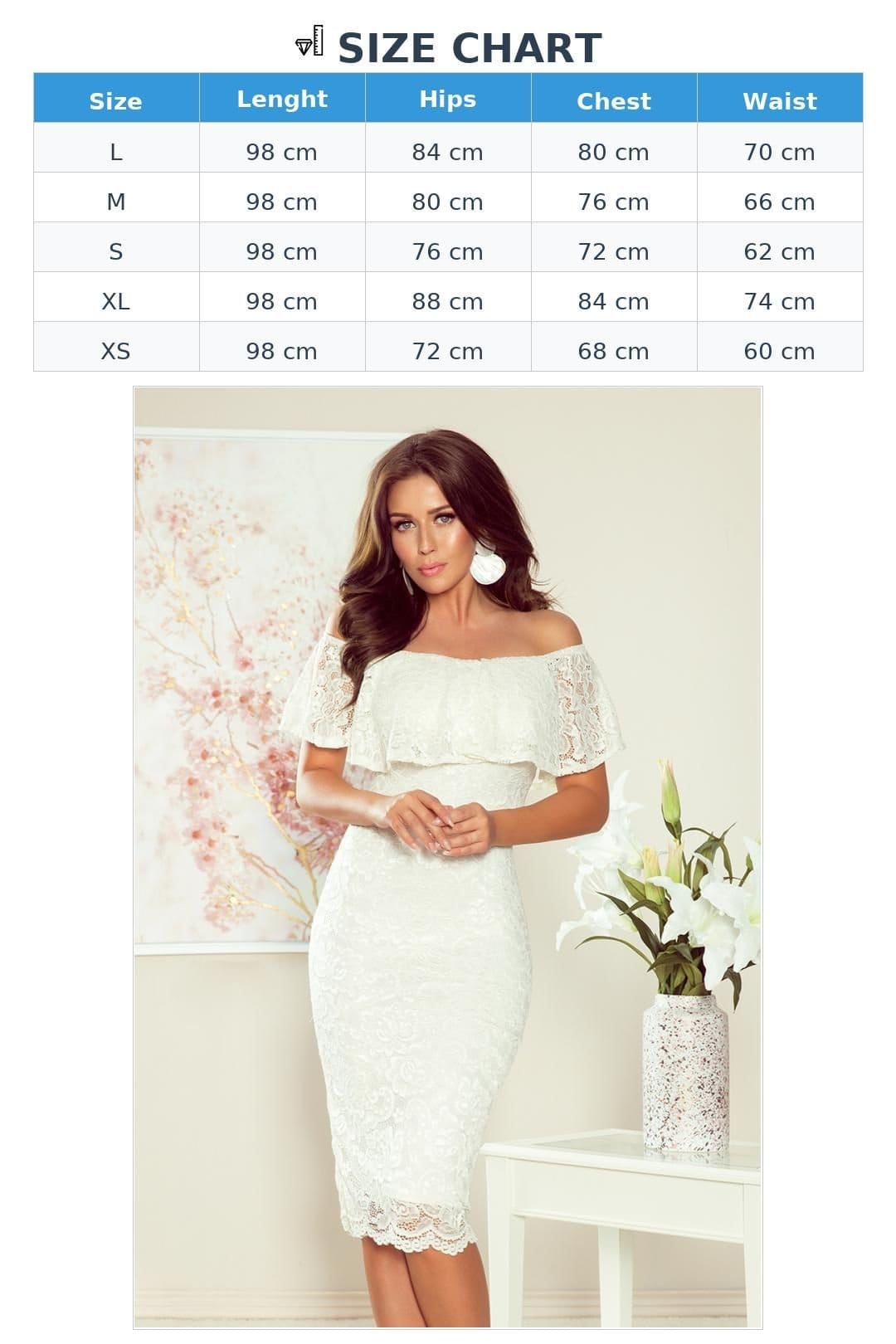 Love Lace Love Lace Women's Evening Lace Dress with Frill Side Zip Ecru - 4