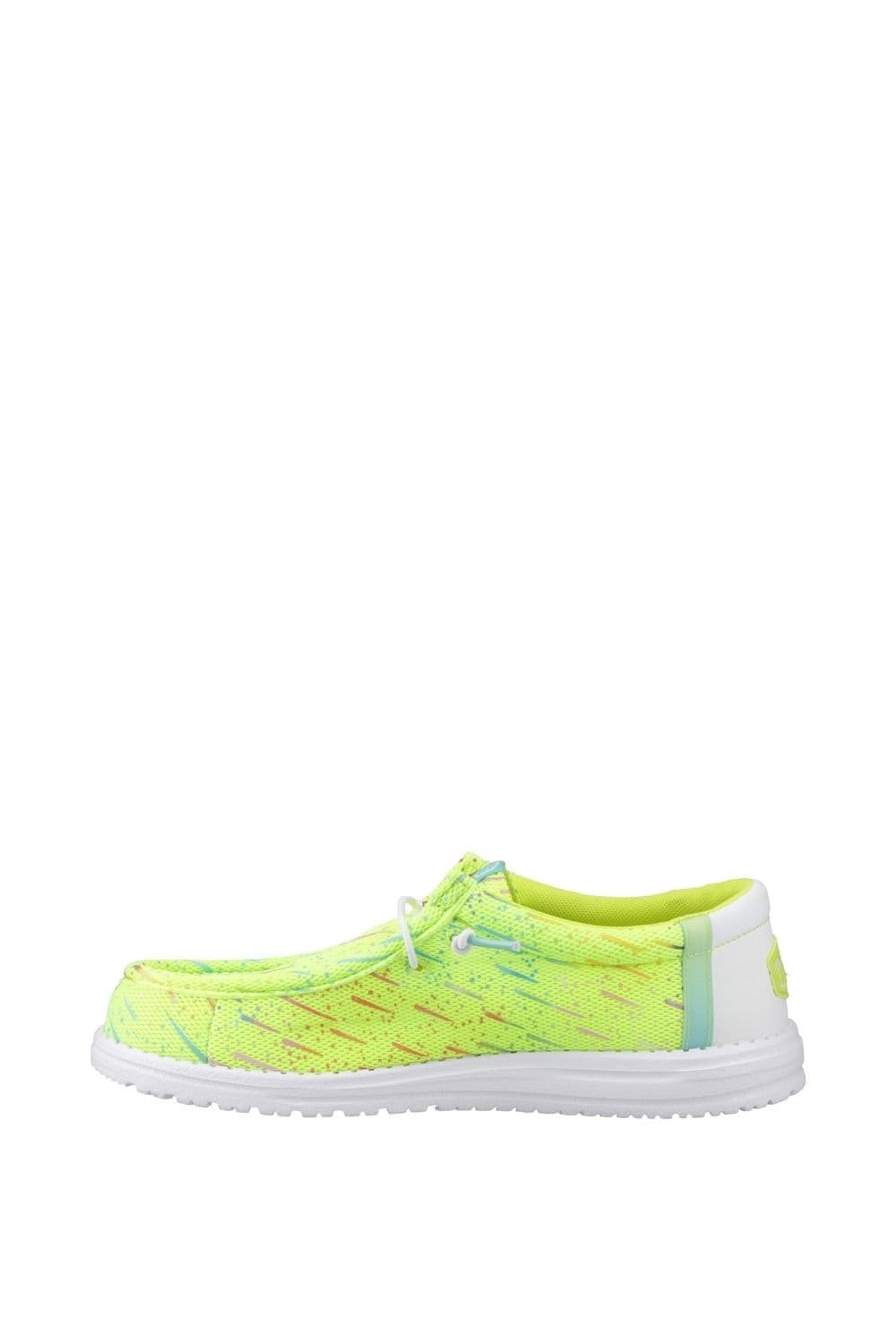 Hey Dude Hey Dude Men's Wally Party Mesh Shoes in Lime - 4