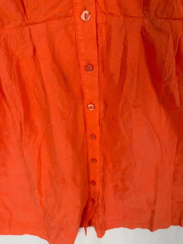 Oliver Bonas Oliver Bonas coral embroidered mini shirt dress UK 10