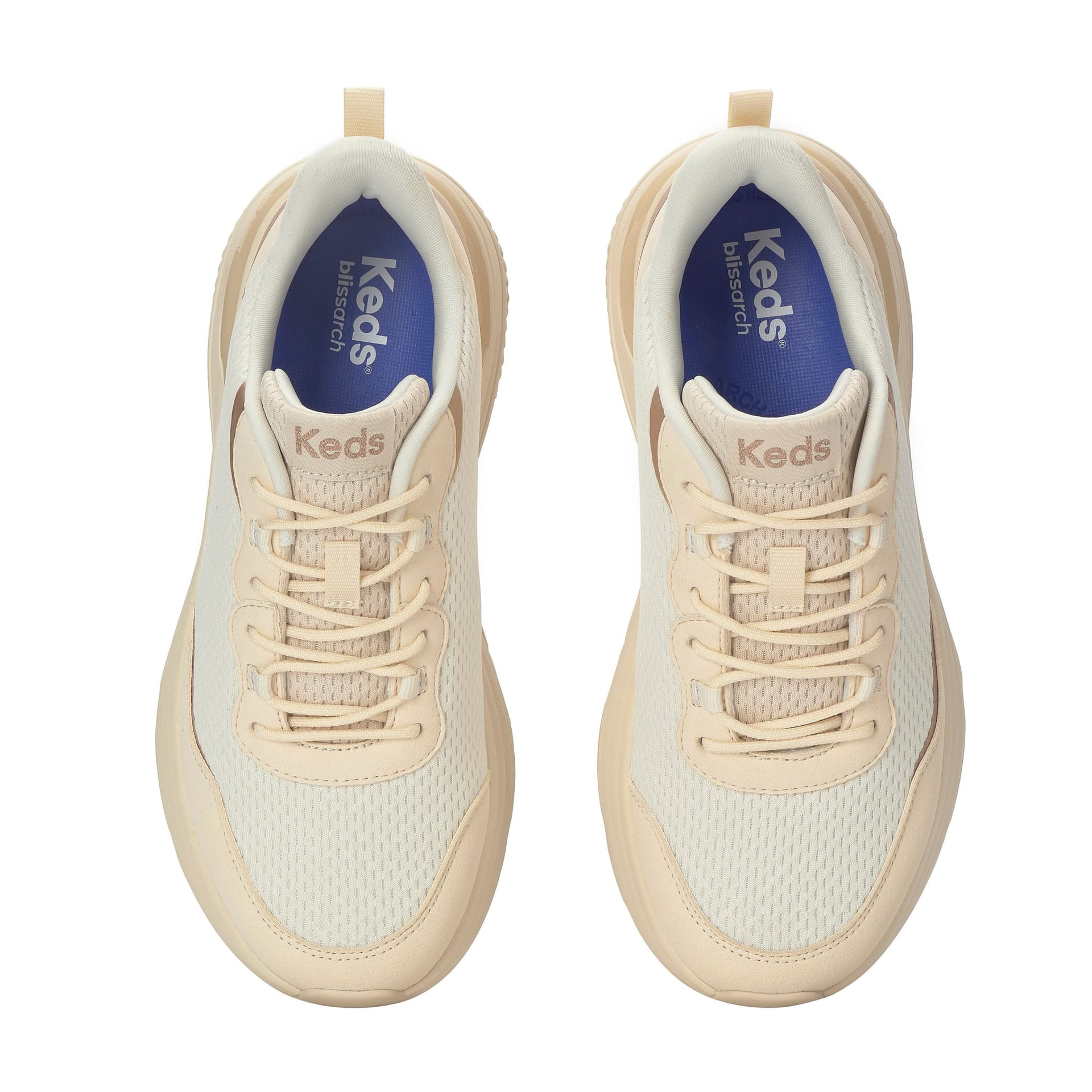 keds Keds Women's Blissmove Lace Mesh Suede Sneaker in Beige - 4