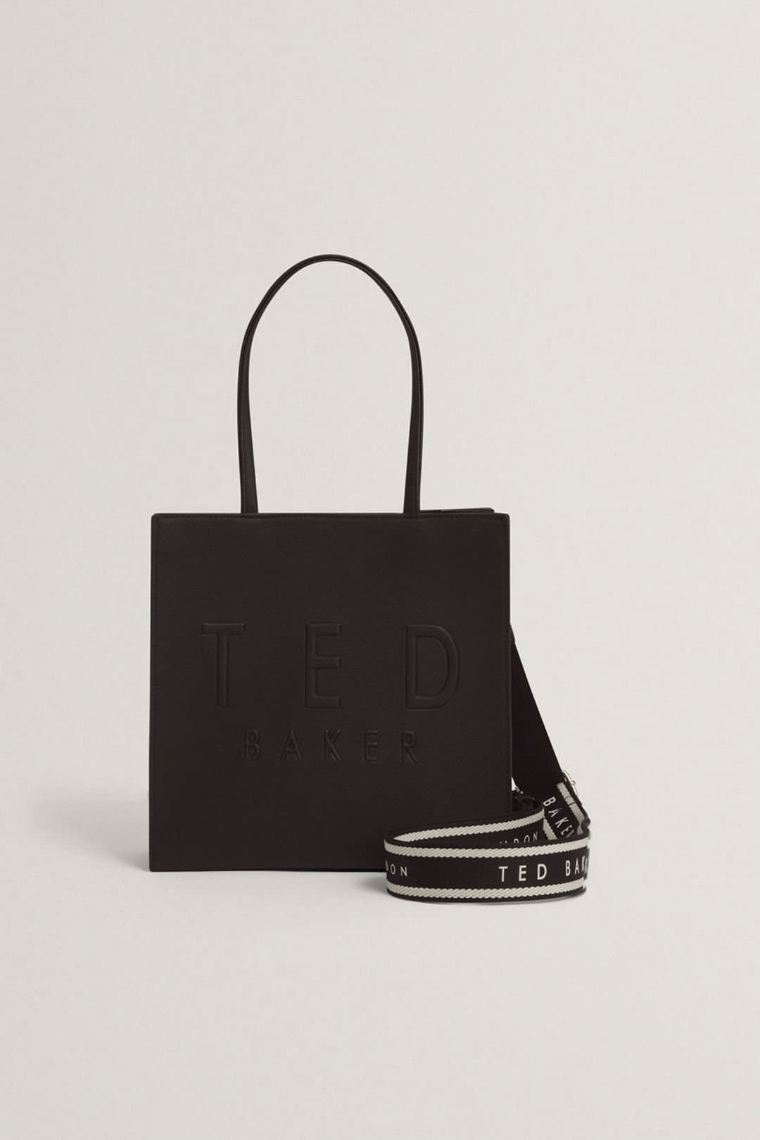 Ted Baker Ted Baker Women's ICONICA Webbing Small Icon Bag Jet-Black in Black