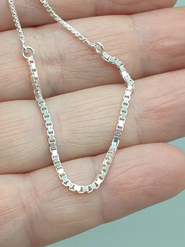 Silver Sterling Silver Box Chain Bracelet