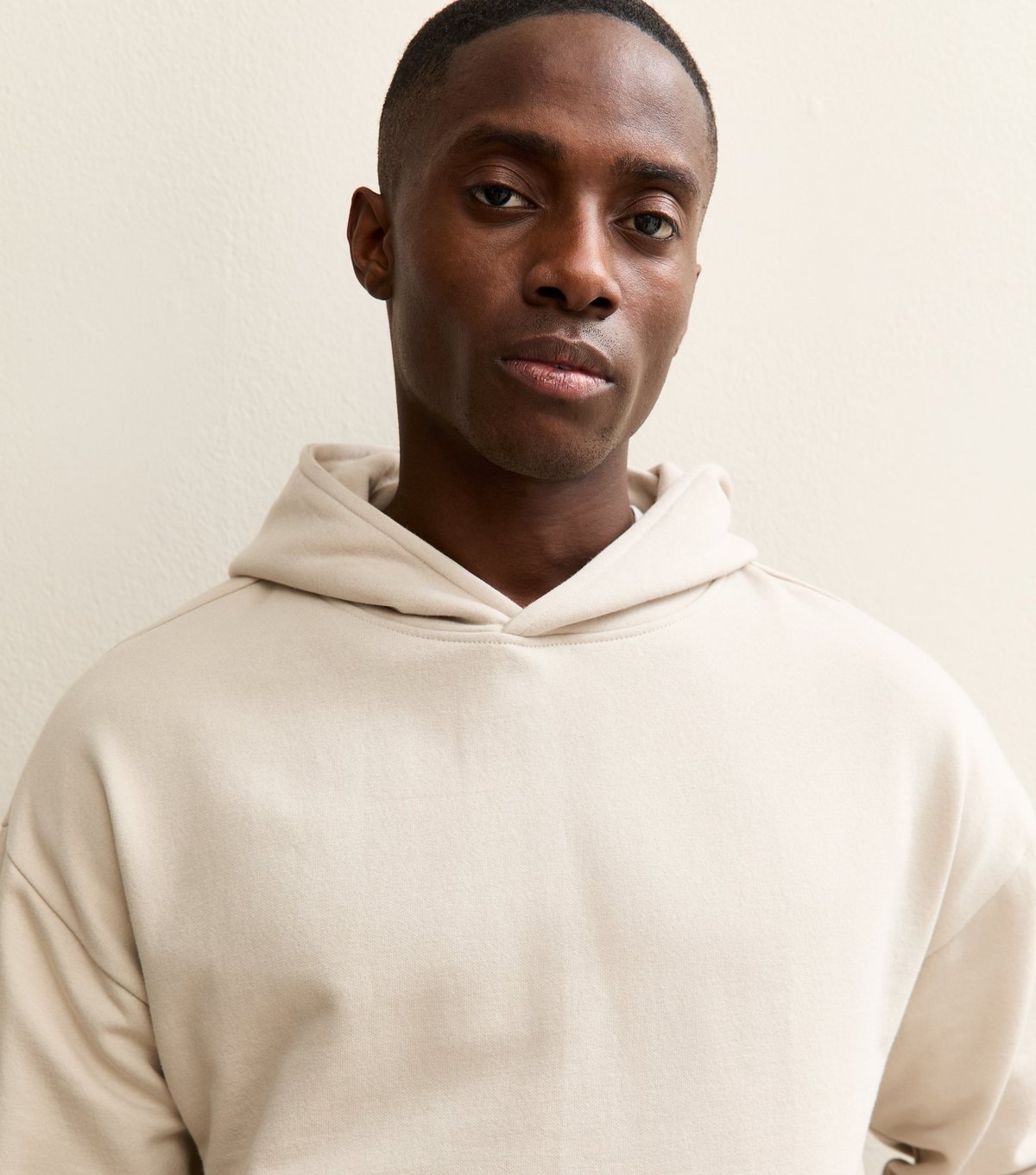 New Look Men's Stone Oversized Hoodie New Look - 2