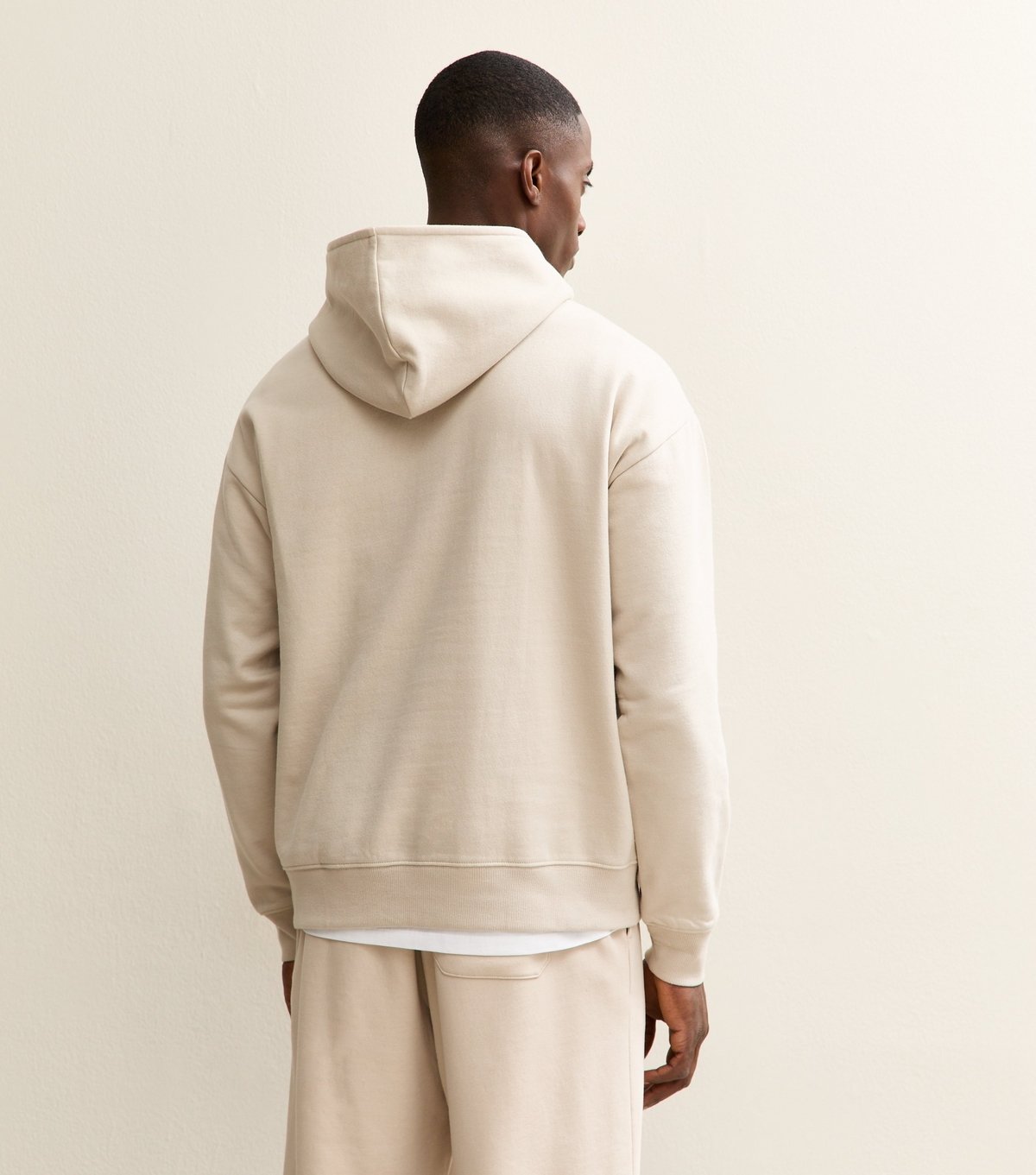 New Look Men's Stone Oversized Hoodie New Look - 4