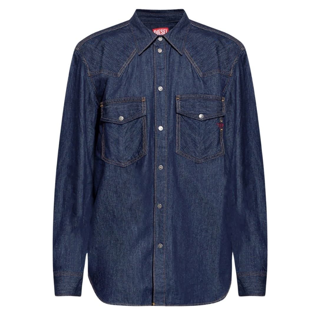 Diesel Diesel Men's Dark Blue Denim Shirt