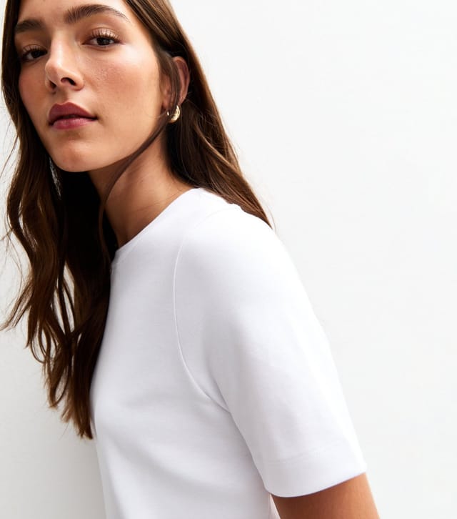 New Look Women's Premium White Heavyweight Cotton Relaxed T-Shirt New Look - 2