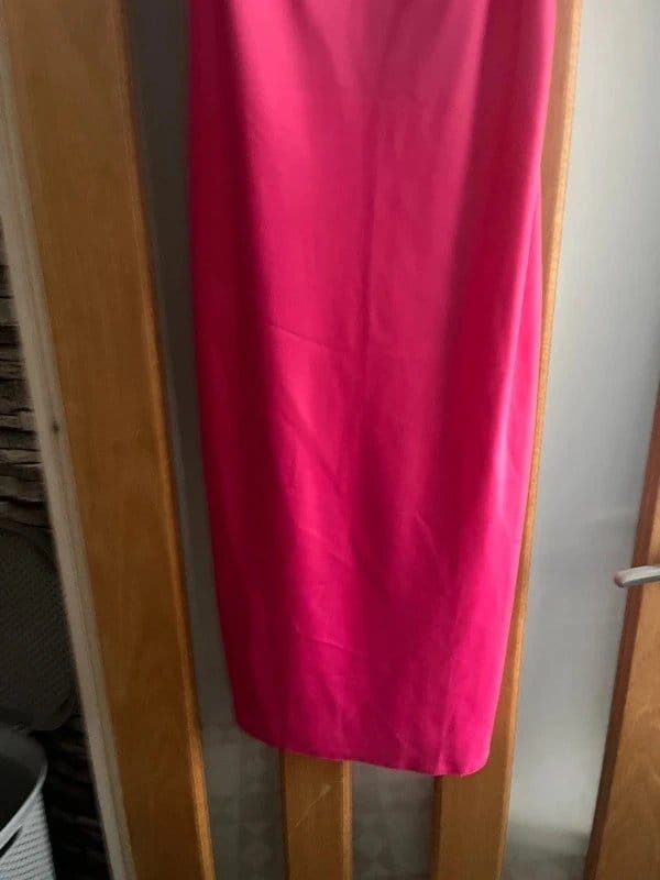 New Look Pink Satin Midi Dress