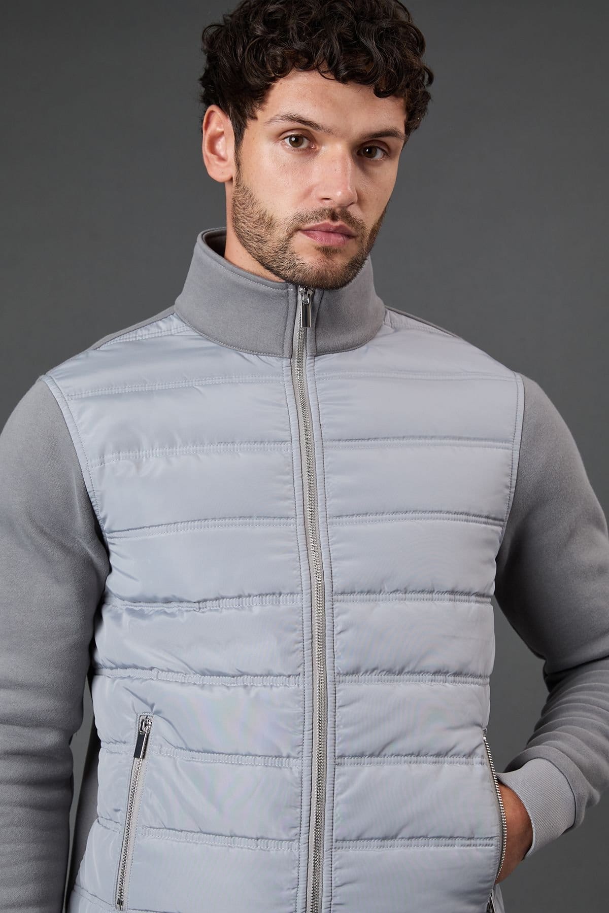Burton Burton Men's Grey Hybrid Padded Jacket - 4