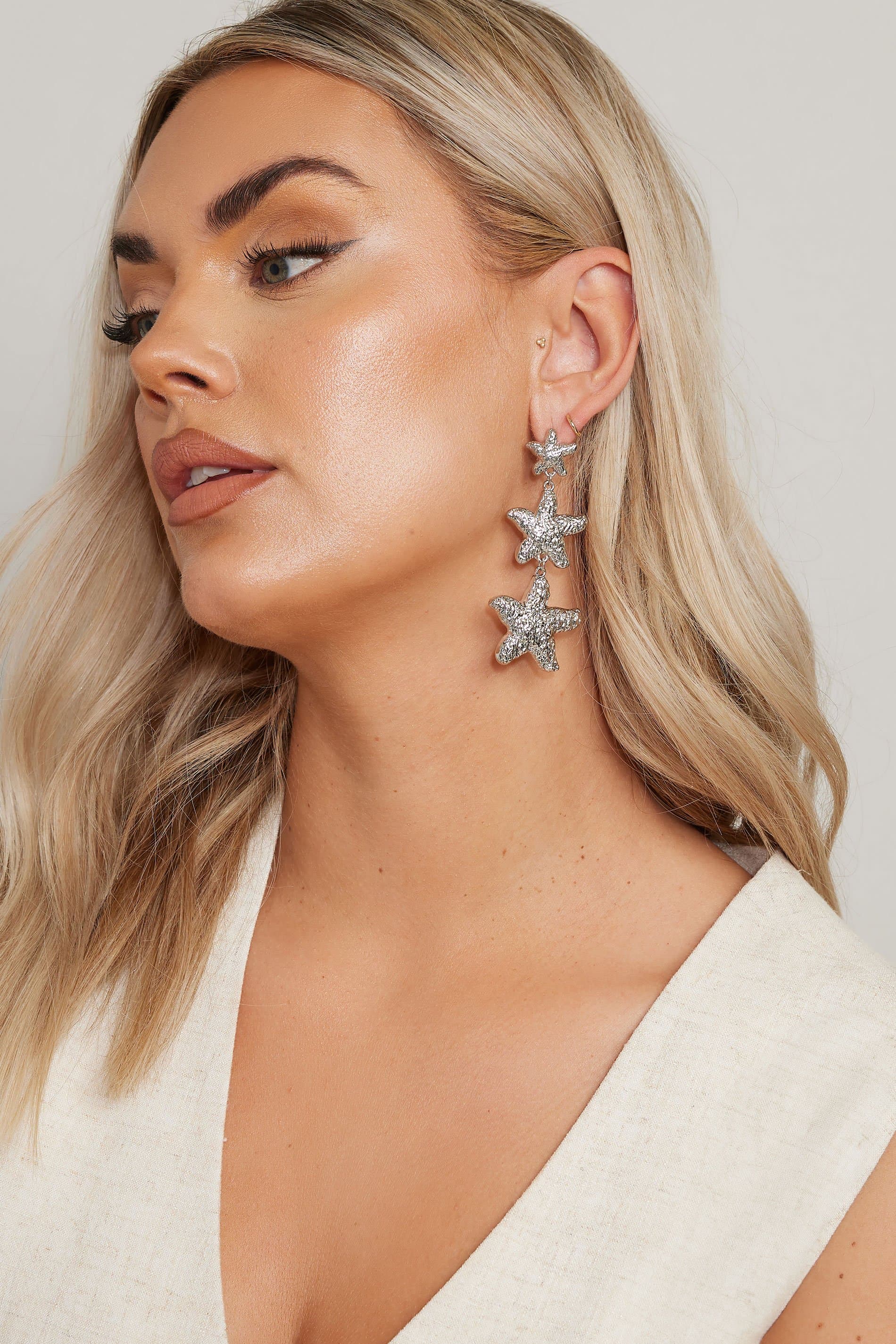 Yours Silver Tone Starfish Drop Earrings
