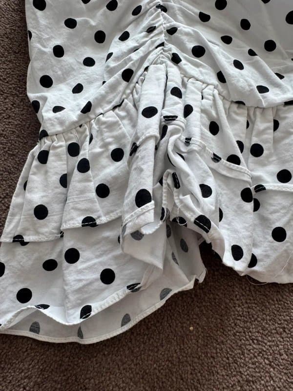 ASOS ASOS Luxe stunning ruched polka dot skirt