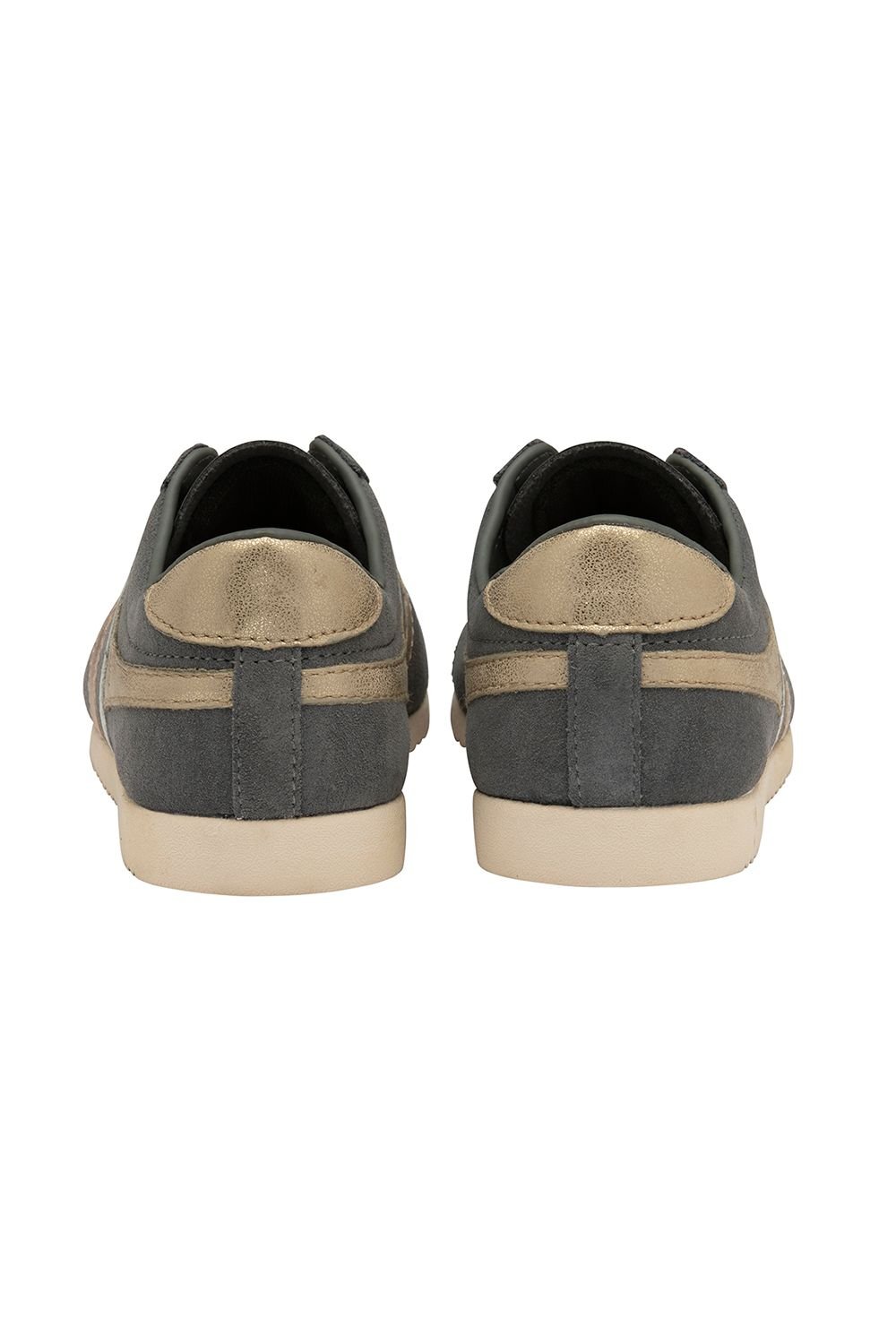 Gola Gola Women's 'Bullet Mirror Trident' Suede Lace-Up Trainers in Grey - 4