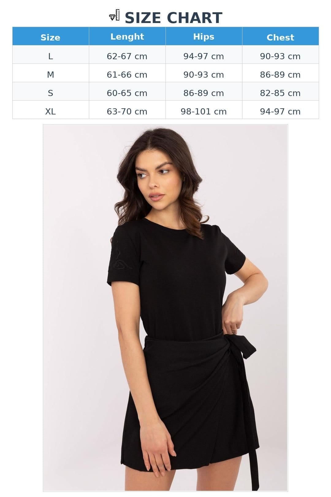 Love Lace Love Lace Women's Everyday Cotton Elastane T-Shirt with Embroidery in Black - 4
