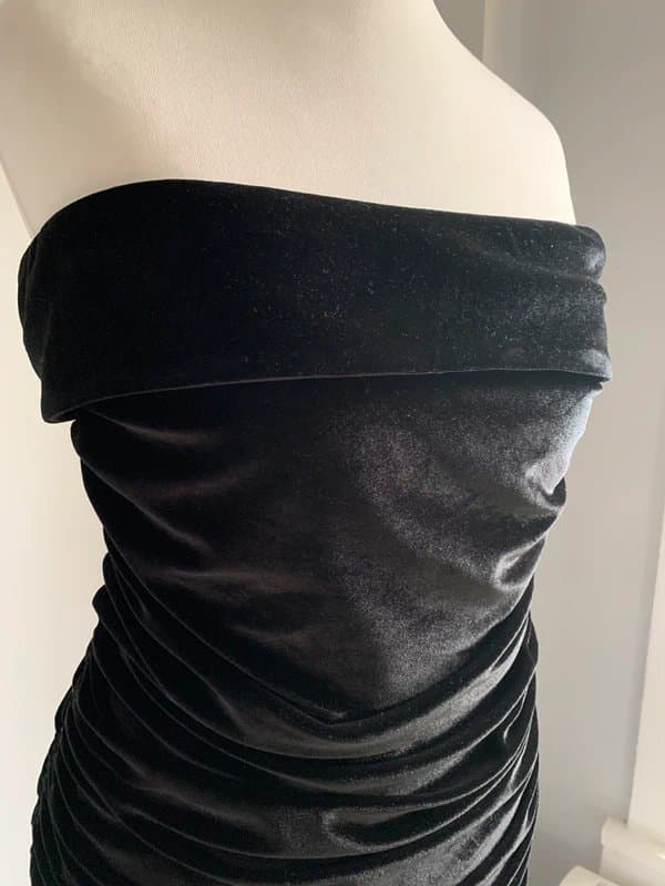 ASOS Design Gorgeous black velvet style split side dress