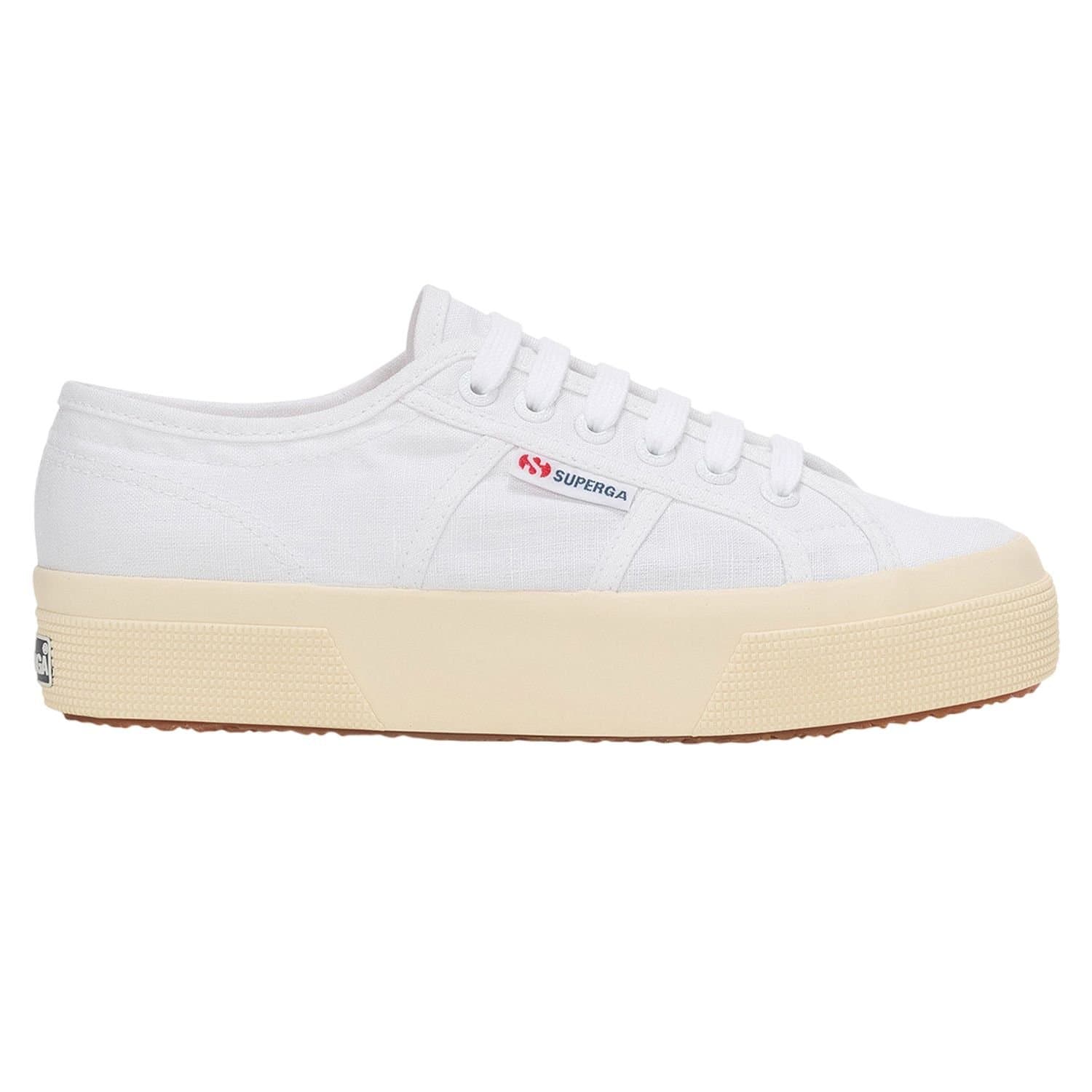 Superga Superga Women's 2740 Linen Platform Trainers in White