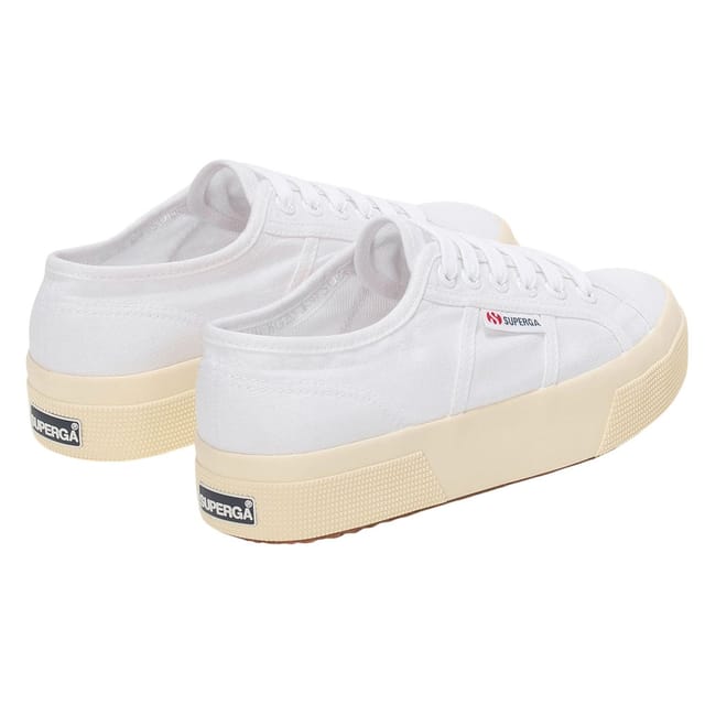 Superga Superga Women's 2740 Linen Platform Trainers in White - 2