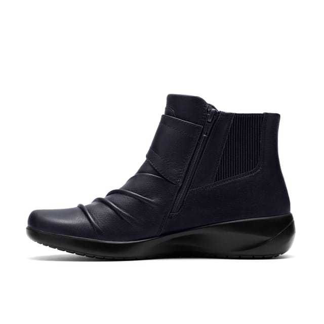 Clarks Clarks Women's Kaetlyn Sara Navy Leather Ankle Boots in Blue - 2