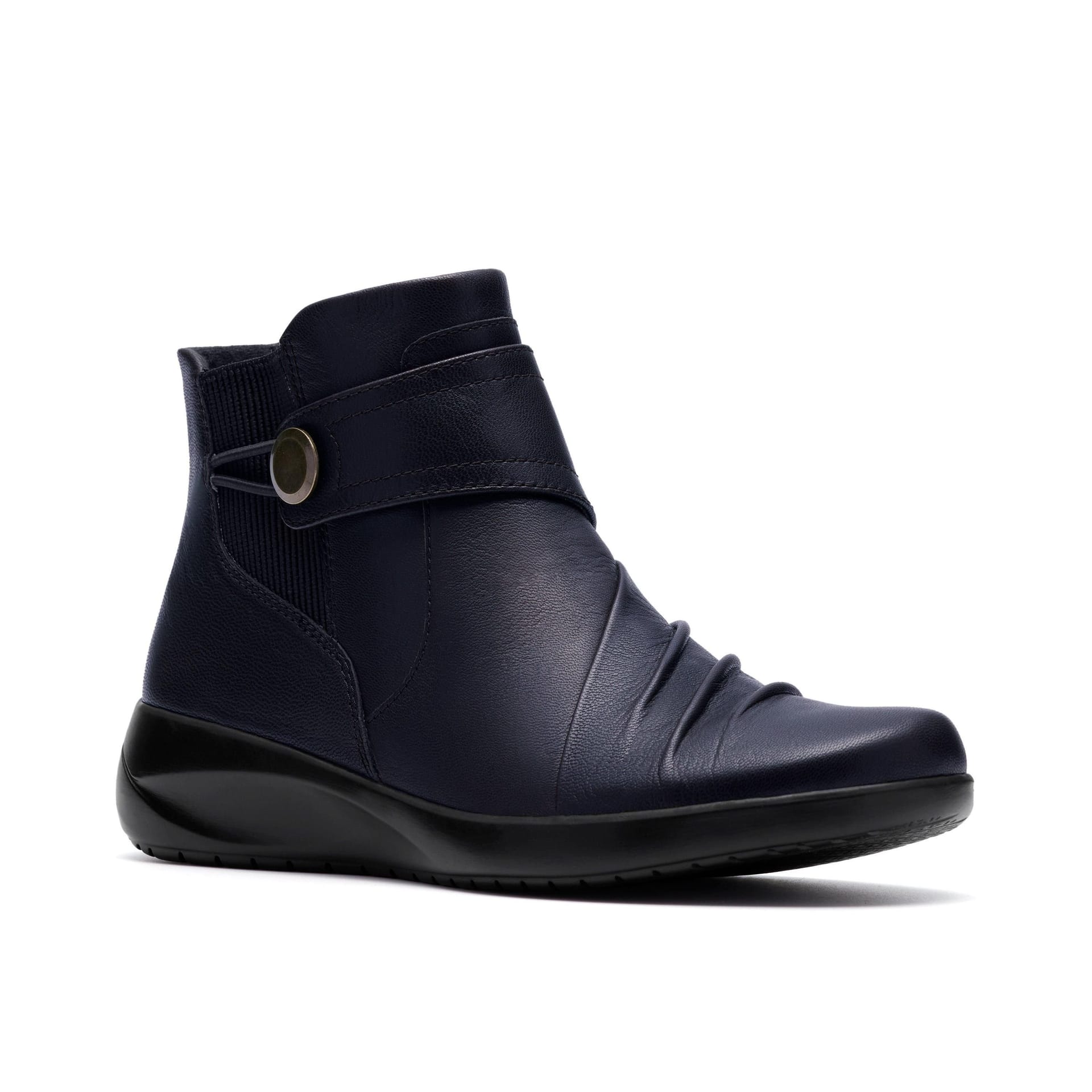 Clarks Clarks Women's Kaetlyn Sara Navy Leather Ankle Boots in Blue - 4