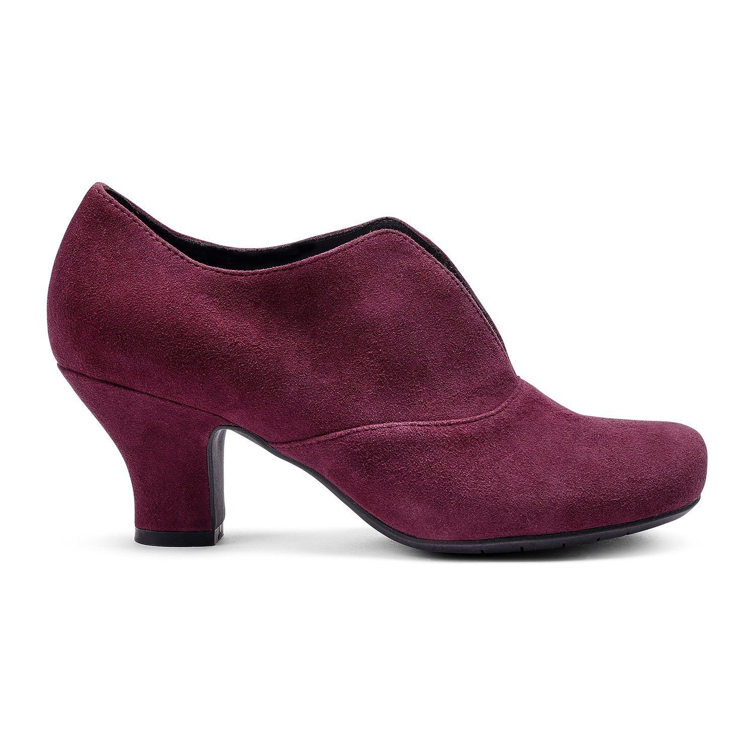 Hotter Hotter Women's 'Waltz' Heels in Maroon - 4
